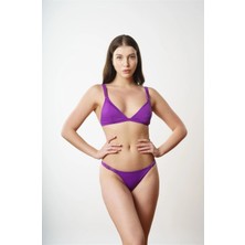 D'Lingerie Violet Sabit Üçgen Bikini Takım DM1801