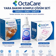 Octacare ✅ Yaralar Için 3'lü Profesyonel Bakım Seti | Temizle • Koru • Sabitle