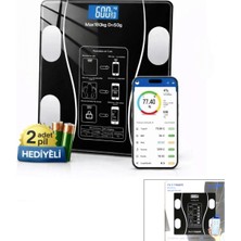 MiraLive Bluetooth - Vücut Analizli Dijital Baskül Terazi Tartı 180KG/50G Yağ -Su -Kas Oran -Bmı (4887)