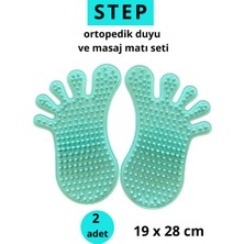 Ortohalı Step Ortopedik Duyu ve Masaj Matı Seti Turkuaz– Çocuk ve Yetişkinler Için Kaymaz, Suya Dayanıklı