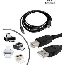 Zeyar Teknoloji Siyah Ferrit Filtreli USB 2.0 Yazıcı ve Tarayıcı Kablosu 1,5 mt - Tüm Yazıcılar