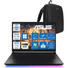Asus Rog Strix Scar G18 G835LXG-TQ557 Intel Core Ultra 9 290HX Plus 32GB Ddr5 2tb SSD W11PRO 175W RTX5090 24GB Ggdr7 18" 4K Wquxga Miniled 240Hz Gaming Laptop ROGTQ557P15 + Zettaçanta