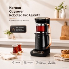 Karaca 4 In 1 Konuşan Elektrikli Çay Makinesi 2500W Otomatik Çay Filtre Kahve Mama Suyu Otomatik Kapanan Geniş Sesli Uyarı