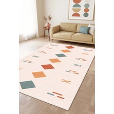 West Home Makinede Yıkanabilir Kaymaz Taban Leke Tutmaz Dijital Salon Halısı Mutfak Halısı Kilim ve Yolluk