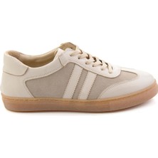 Bambi Bej Bej Hakiki Deri Kadın Sneaker K01649200303