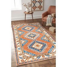 West Home Makinede Yıkanabilir Kaymaz Taban Leke Tutmaz Dijital Salon Halısı Mutfak Halısı Kilim ve Yolluk