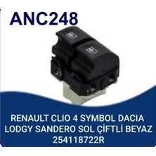 Üstün Cam Düğmesi Renault Clıo 4 Symbol Dacıa Lodgy Sandero Sol Çiftli Beyaz