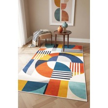 West Home Makinede Yıkanabilir Kaymaz Taban Leke Tutmaz Dijital Salon Halısı Mutfak Halısı Kilim ve Yolluk