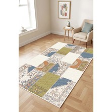 West Home Makinede Yıkanabilir Kaymaz Taban Leke Tutmaz Dijital Salon Halısı Mutfak Halısı Kilim ve Yolluk