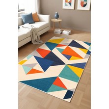West Home Makinede Yıkanabilir Kaymaz Taban Leke Tutmaz Dijital Salon Halısı Mutfak Halısı Kilim ve Yolluk