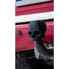 3D Baskı Zamanı Kurukafa Tasarımlı Çeki Demiri Kapağı - Dekoratif Off-Road Araç Koruma Başlığı