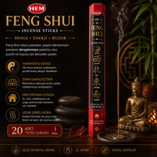 İki Yedi Konsept Hem Feng Shui 5 Elements Tütsü Çubuğu 20 Adet Denge ve Huzur Aromalı Çubuk Tütsü Aromatik Koku