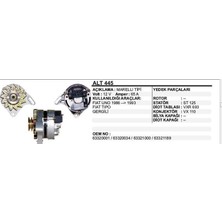 Dodo Alternatör 12V 65 A. Fıat Uno 86-93 Gergili Tıpo Marelli/mako Tipi
