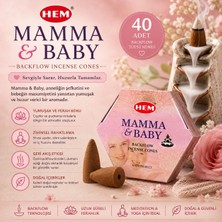 İki Yedi Konsept Hem Mamma & Baby 40 Adet Geri Akış Tütsü Konisi Yumuşak Çiçeksi Aroma Aromatik Koku Meditasyon