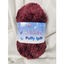 Sultan Puffy Işıltı Bordo El Örgü Ipi 100GR. 100MT.(1 Adet) - Renk: 1736