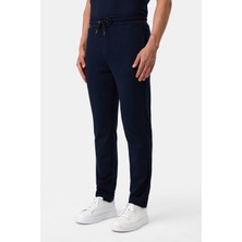 Regular Fit Örme Lacivert Jogger Pantolon