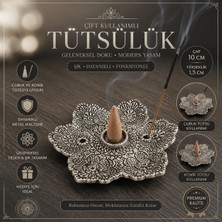 İki Yedi Konsept Florenza Metal Çiçek Tütsülük, Çubuk ve Konik Tütsü Aparatı, Dekoratif Ev Ofis Hediye Objesi