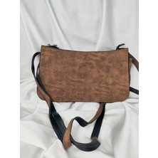 Leaf Accessory Kahverengi Örgü Dokulu El Çantası