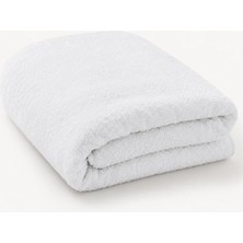 Orbit Ticaret 70X140 cm Beyaz Eponj Banyo ve Duş Havlusu 390 Gr/m² Yumuşak Bukle Dokulu Düz Desensiz Armürsüz Sade Otel Tipi Günlük Kullanım Havlusu Ev Misafir Banyo Spor Salonu Apart Pansiyon Için