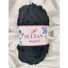 Sultan Puffy Siyah El Örgü Ipi 100GR. 100MT.(1 Adet) - Renk: 1235