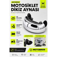 Motobros Motosiklet Ayna Motor Aynası Motosiklet Dikiz Aynası 180 Derece Geniş Açılı (Unıversal)
