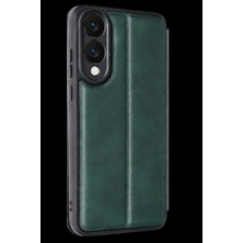 Nerm Galaxy S25 Edge Flip Cover - Koyu Yeşil