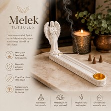 İki Yedi Konsept Dekoratif Melek Tütsülük Çubuk ve Konik Tütsü Tutucu Meditasyon & Yoga Ev Hediyesi (25X6.5 Cm)