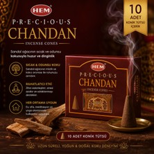 İki Yedi Konsept Hem Precious Chandan 10 Adet Konik Tütsü Sandal Ağacı Kokulu Konik Tütsü Aroma Koku
