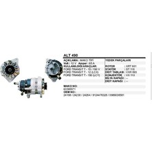 Remark Alternatör 12V 65A Ford Transıt T15 T12 T150 Vakumlu (571) Mako Tip