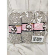 Ören Bayan Lux Baby Gümüş El Örgü Ipi Art NO:3010 - Nm:3.4 - 100GR. 340MT. (3 Adet) - Renk: 010