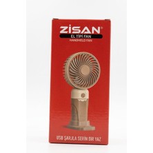 Zisan USB Şarjlı El Tipi Fan Vantilatör Taşınabilir Masaüstü Standlı Mini Fan