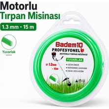 Badem10 Misina 1,3 mm x 15 M Yuvarlak Kesim Dayanıklı Şeffaf Hobi Bahçe ve Genel Amaçlı Kullanım Ipi