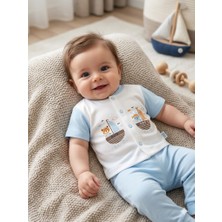 %100 Pamuklu Erkek Bebek Pijama Takımı