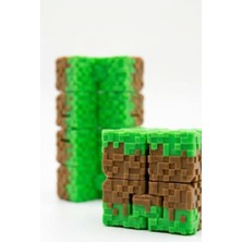 3D Oyuncak Dünyası Çimen Desenli Sonsuz Küp Infinity Cube Stres Küpü