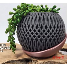3D Baskı Zamanı Modern Kafes Desenli Dekoratif Saksı - 3D Yazıcı Tasarımı Iç Mekan Çiçeklik ve Obje