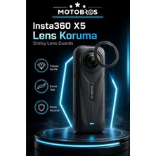 Motobros İNSTA360 X5 Kamera Lens Koruyucu X5 Uyumlu Darbe Emici Şeffaf Gerçek Koruma