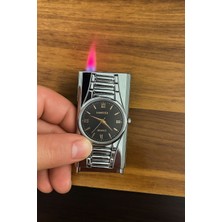 UltraMint Şık Tasarımlı Yeni Model Saatli Gazlı Turbo Çakmak