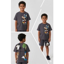 Çocuk Alt Üst Takım T-Shirt Şort Ikili Takım