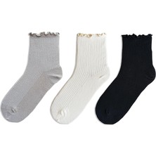QUALITY WALKING Monochrome Series Soket Çorap 3'lü Set