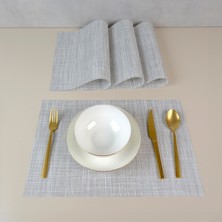 Maxstyle Light Grey 4 Parça Amerikan Servis 30X45 cm