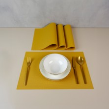 Maxstyle Harmony Mustard 4 Parça Amerikan Servis 30X45 cm
