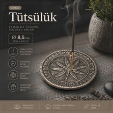 İki Yedi Konsept Asteria Metal Tütsülük, Dekoratif Çubuk Tütsü Tabağı, Ev Ofis Meditasyon Yoga Hediye Objesi