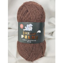Sultan Peluş Koyu Kahve El Örgü Ipi 100GR. 120MT.(1 Adet) - Renk: 2287