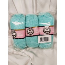 Ören Bayan Lux Baby Mint Yeşili El Örgü Ipi Art NO:3010 - Nm:3.4 - 100GR. 340MT. (3 Adet) - Renk: 022