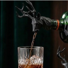 3D Baskı Zamanı 3D Yazıcı Tasarım Geyik Figürlü Şişe Dökücü ve Tıpası - Dekoratif Bar Aksesuarı