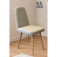 Maq Home Vina Mini 2'li Sandalye Takımı Ahşap Ayaklı Mutfak Yemek Sandalyesi