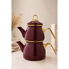 Pr Home Bordo Mini Model Emaye Çaydanlık