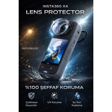 Motobros İNSTA360 X4 Kamera Lens Koruyucu Tam Uyumlu Kolay Montaj