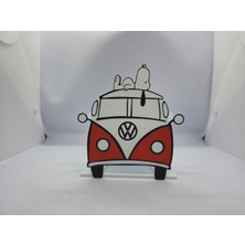 Lootbox Retro Vw T1 & Snoopy Tasarım 3D Masaüstü Dekoratifi