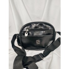Leaf Accessory Siyah Metal Tokalı Küçük Çapraz Çanta